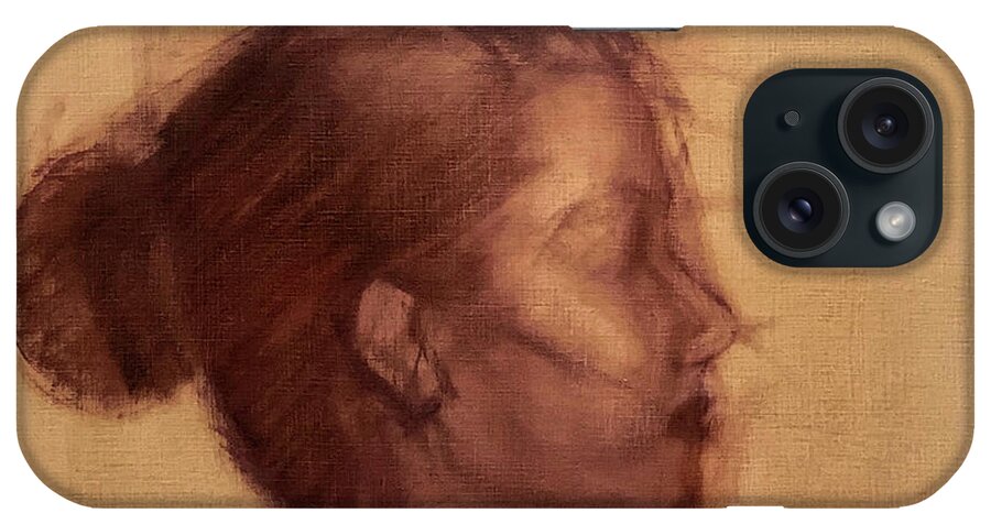  iPhone Case featuring the painting Underpainting #6 by Vongduane Manivong