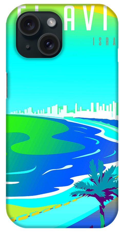 Oil On Canvas iPhone Case featuring the digital art Tel Aviv #7 by Celestial Images