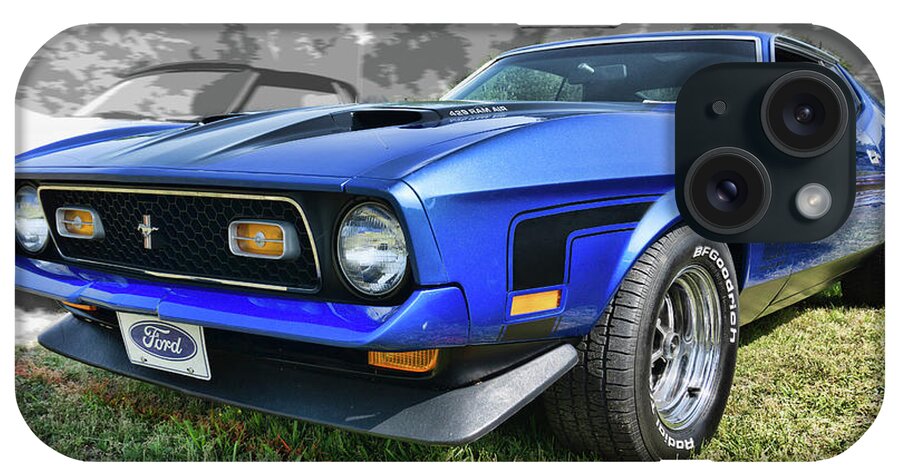 Car iPhone Case featuring the photograph '71 Ford Mustang Mach 1 #71 by Daniel Adams