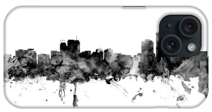 Anchorage iPhone Case featuring the digital art Anchorage Alaska Skyline #8 by Michael Tompsett