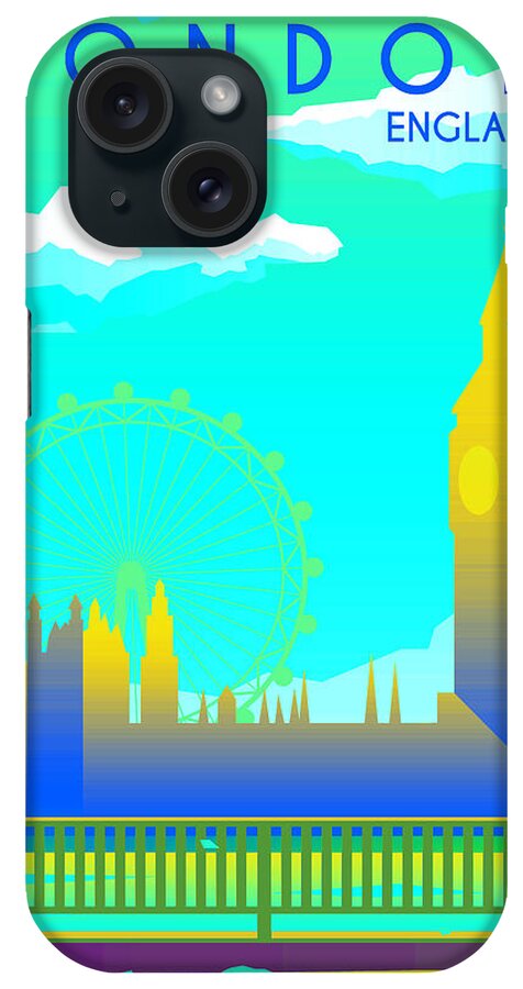 Oil On Canvas iPhone Case featuring the digital art London #8 by Celestial Images