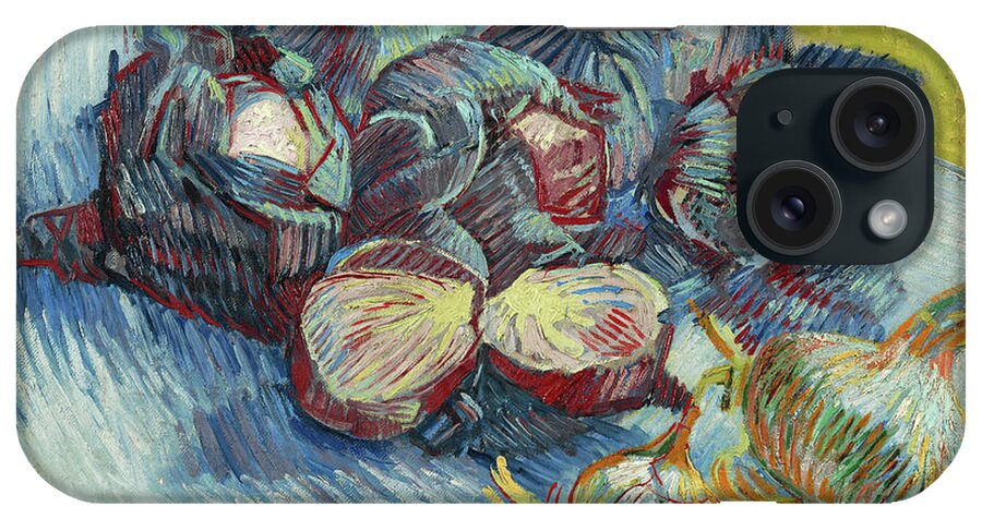 European iPhone Case featuring the painting Red cabbages and onions #9 by Vincent van Gogh