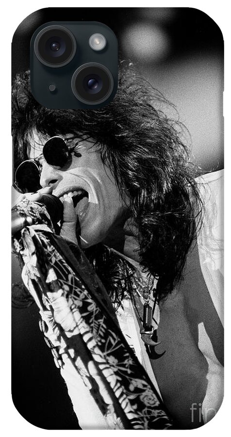 Singing iPhone Case featuring the photograph Steven Tyler - Aerosmith #8 by Concert Photos