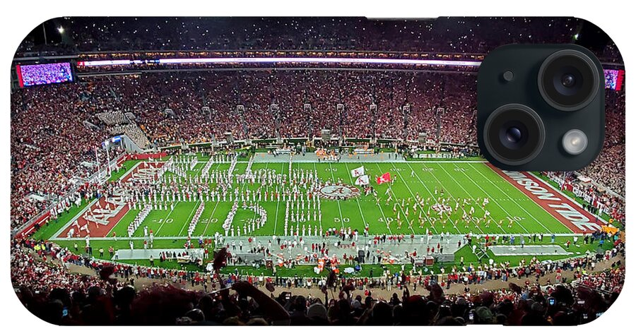 Gameday iPhone Case featuring the photograph Night Panorama Bryant-Denny Stadium #10 by Kenny Glover