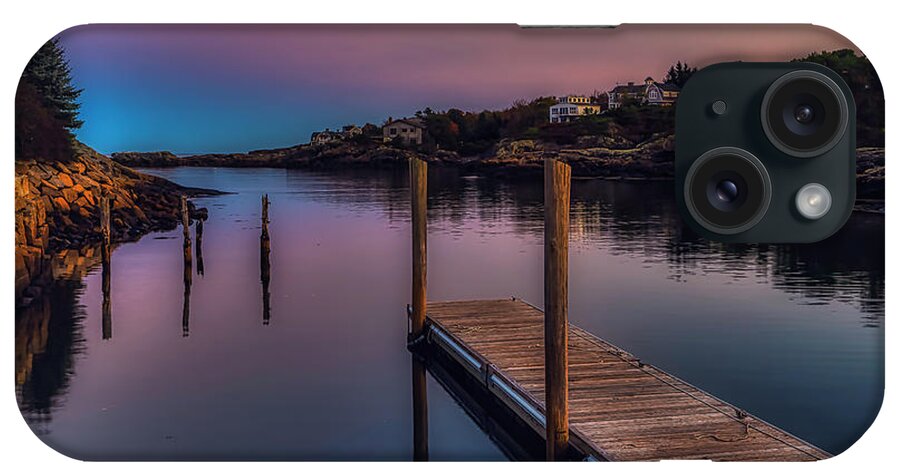 Perkins Cove iPhone Case featuring the photograph A Beautiful Night in Perkins Cove by Penny Polakoff