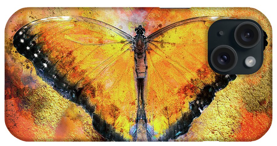 Rose iPhone Case featuring the digital art A Butterfly On Concrete by Anthony Ellis