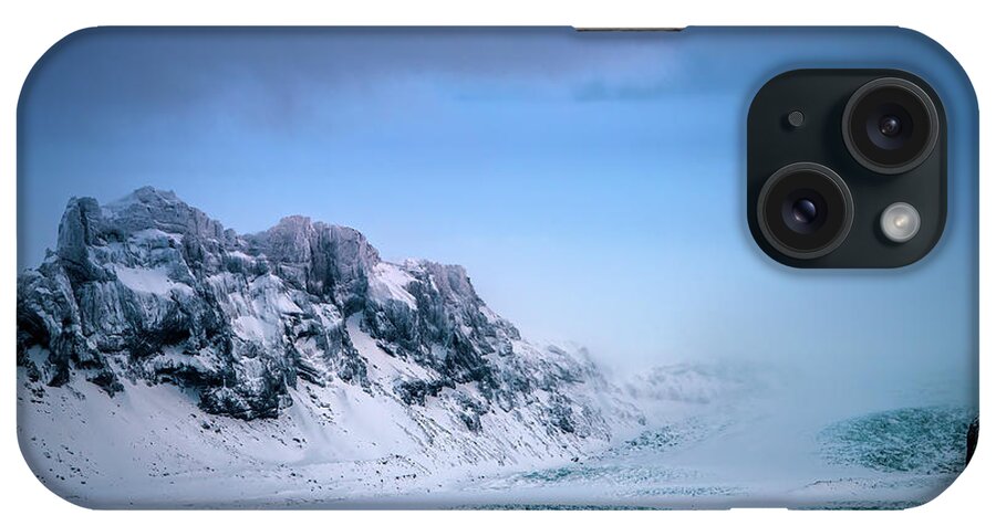 Landscape iPhone Case featuring the photograph A Cold Winter Blue by Philippe Sainte-Laudy