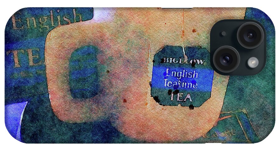 Cup iPhone Case featuring the mixed media A Cup of English Tea by Shelli Fitzpatrick