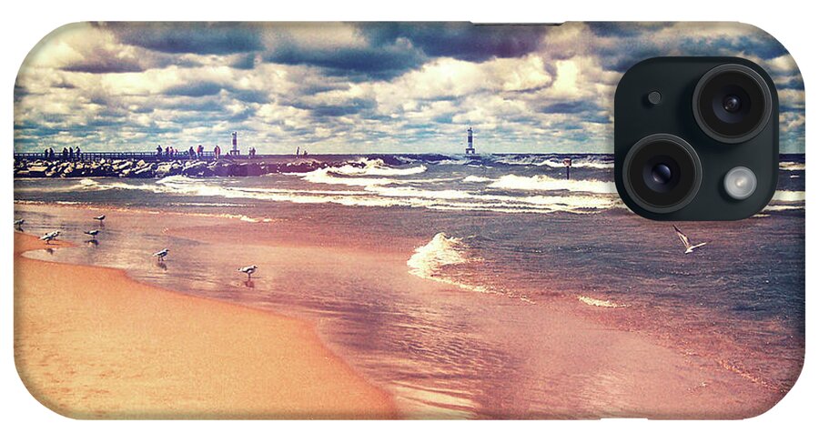 Holland iPhone Case featuring the digital art A Day At The Beach 3 by Phil Perkins