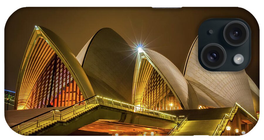 Architecture iPhone Case featuring the photograph A different angle on the opera house by Rick Deacon