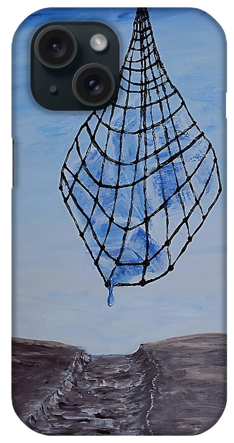 Abstract iPhone Case featuring the painting A Drink of Water by Christina Knight