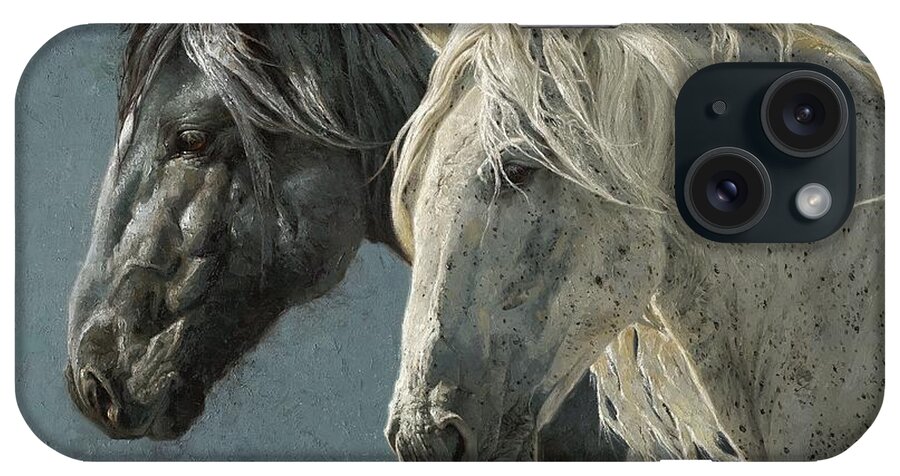 Horse iPhone Case featuring the painting A Gentle Breeze by Greg Beecham