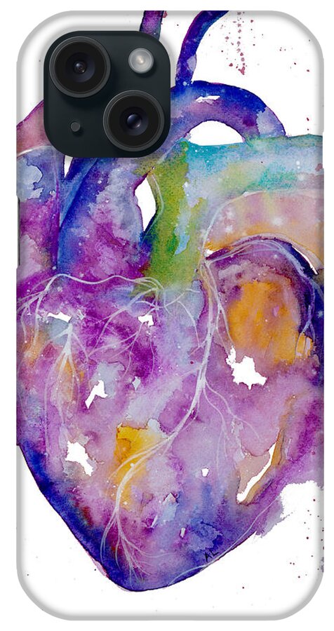 Heart iPhone Case featuring the painting A Heart for Love by Ann Leech