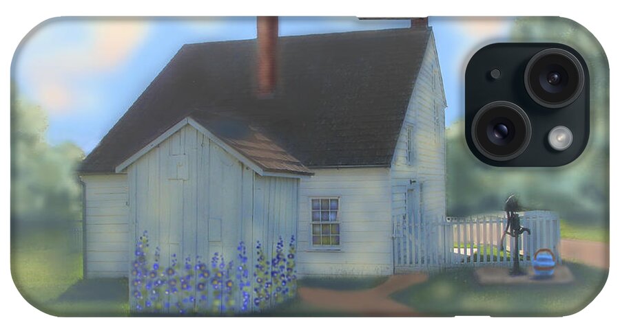 House iPhone Case featuring the painting A Little Country Home by Angela Davies