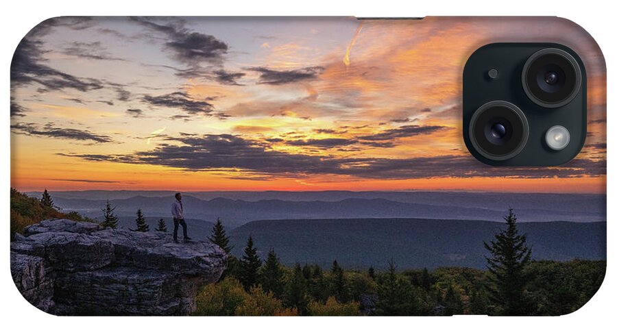 Dolly Sods Wilderness iPhone Case featuring the photograph A Man at Dolly Sods Wilderness by Jaki Miller