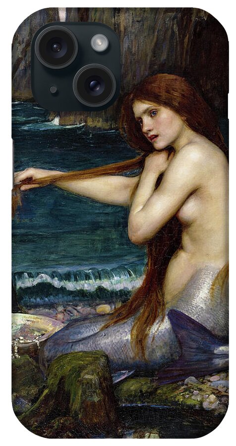 Waterhouse iPhone Case featuring the painting A Mermaid, 1900 by John William Waterhouse RA