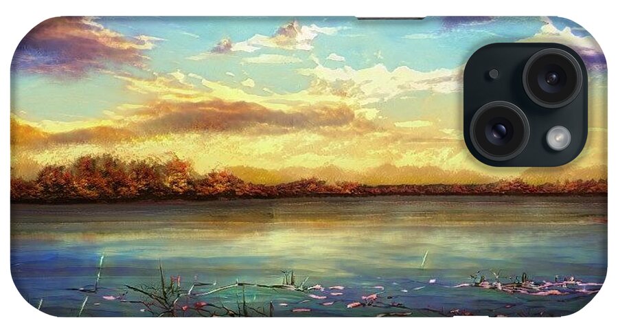 Landscape iPhone Case featuring the digital art A New Day by Caterina Christakos