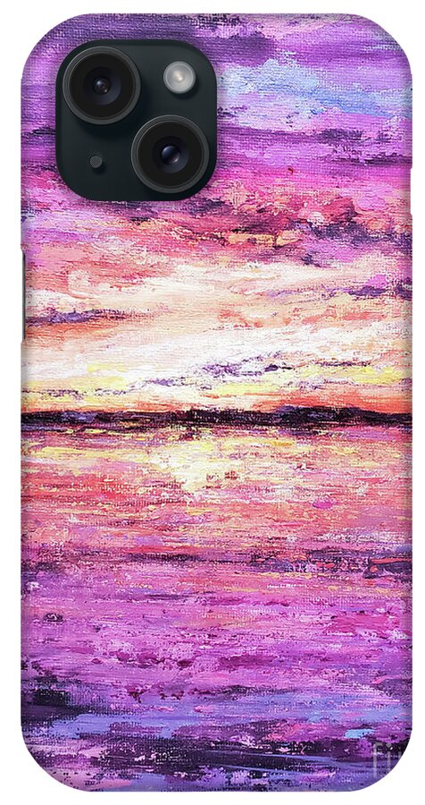 Sunrise iPhone Case featuring the painting A New Day by Zan Savage