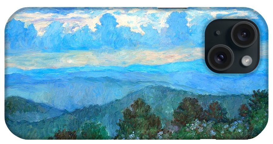 Landscape iPhone Case featuring the painting A Path to Rock Castle Gorge in the Evening by Kendall Kessler