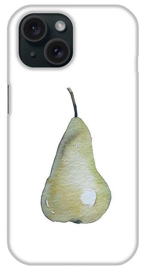Pear iPhone Case featuring the painting A Pear by Luisa Millicent