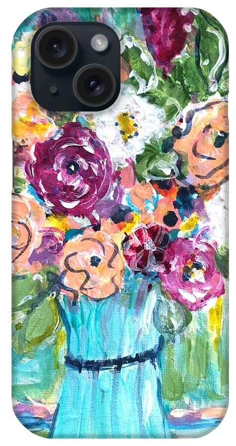 Flowers iPhone Case featuring the painting A Pocket Full of Posies by Jacqui Hawk