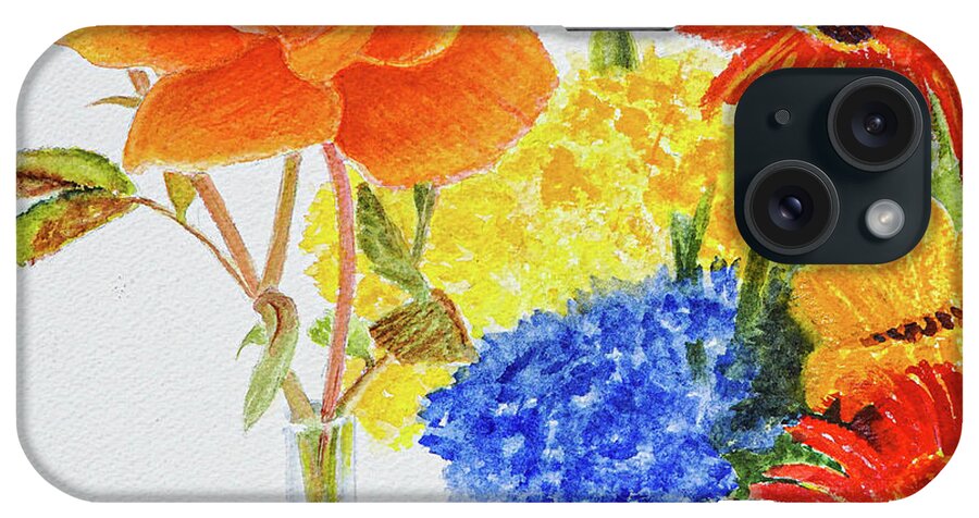 Flowers iPhone Case featuring the painting A Rose is a Rose by Karen Fleschler