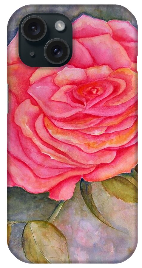 Rose iPhone Case featuring the painting A Rose is a Rose by Vallee Johnson