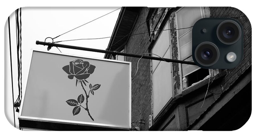 Urban iPhone Case featuring the photograph A Rose Sign by Kreddible Trout