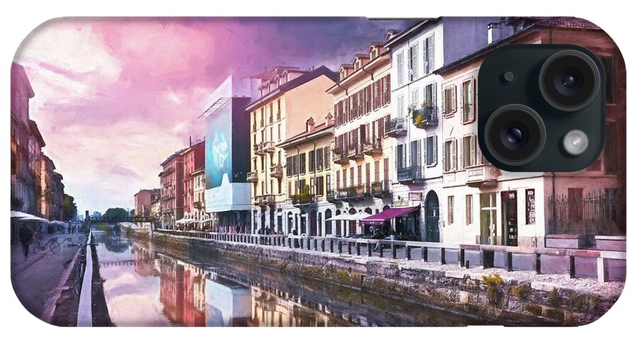 Milan iPhone Case featuring the photograph A Sleepy Sunday at Naviglio Grande by Carol Japp