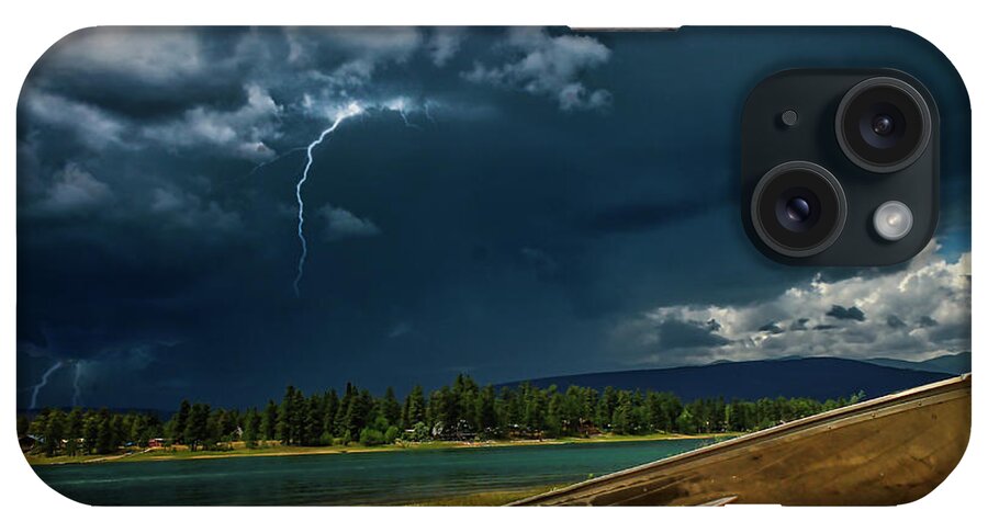 North America iPhone Case featuring the photograph A storm is brewing by Thomas Nay