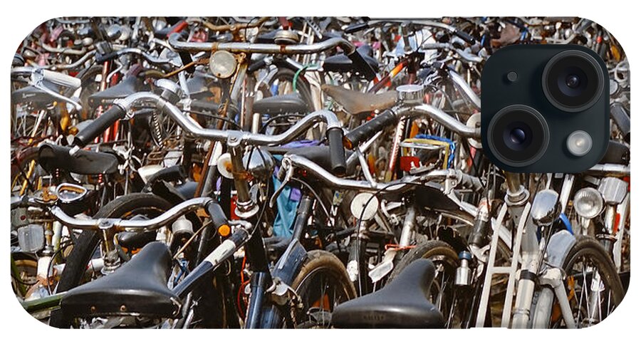 Bicycles iPhone Case featuring the photograph A Whole Bunch a Bicycles by Joe Bonita