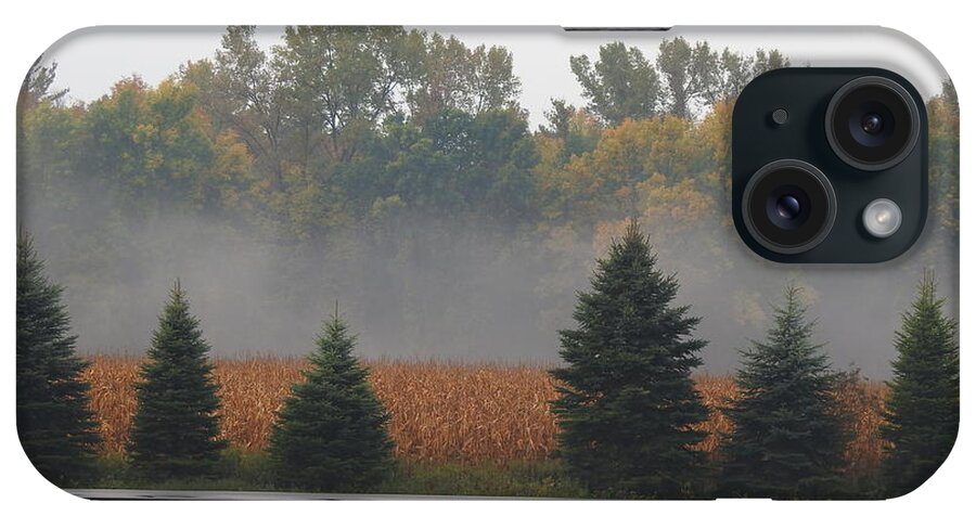 Misty Morning iPhone Case featuring the photograph A Wisconsin Autumn Morning by Barbara Ebeling