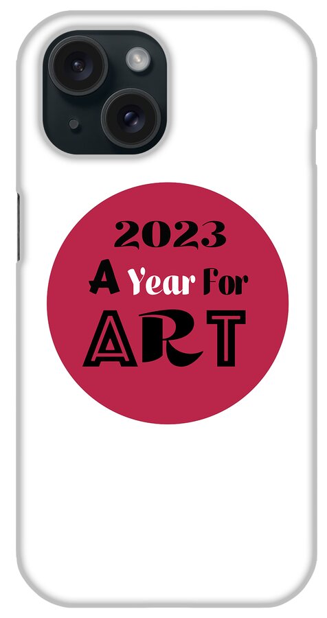 Magenta iPhone Case featuring the painting A Year For Art - Viva Magenta by Rafael Salazar