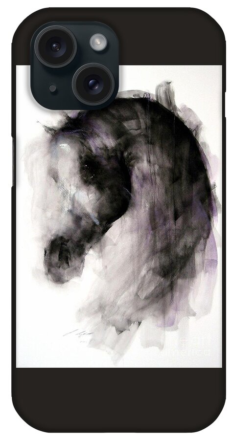 Horse iPhone Case featuring the painting Aaban by Janette Lockett