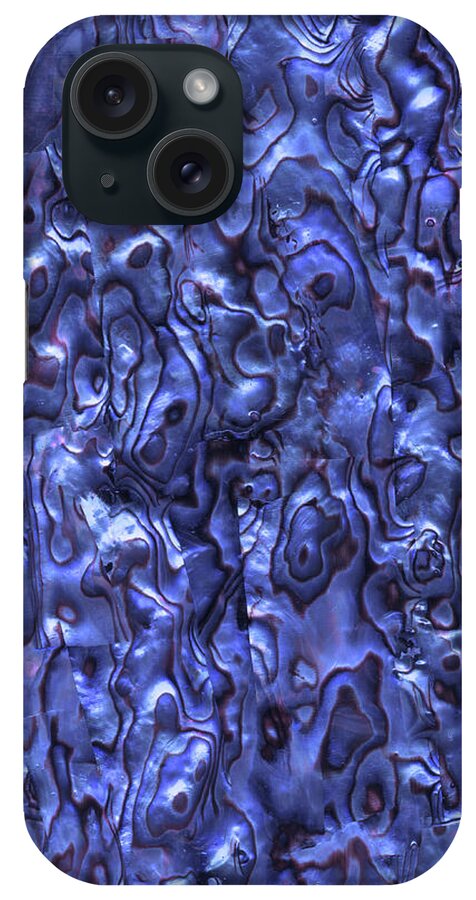 Abalone iPhone Case featuring the photograph Abalone Shell -aka- Paua Shell - Dark Blue Tint by Eclectic at Heart