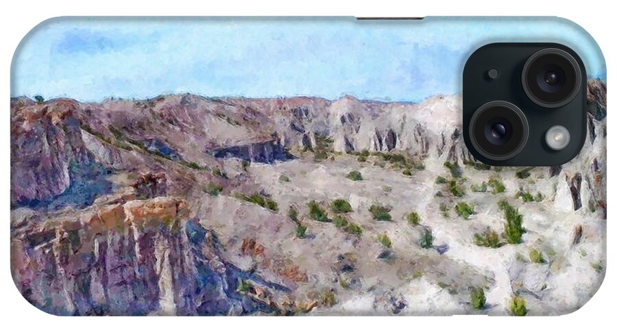 Landscape iPhone Case featuring the digital art Abiquiu White Place by Aerial Santa Fe