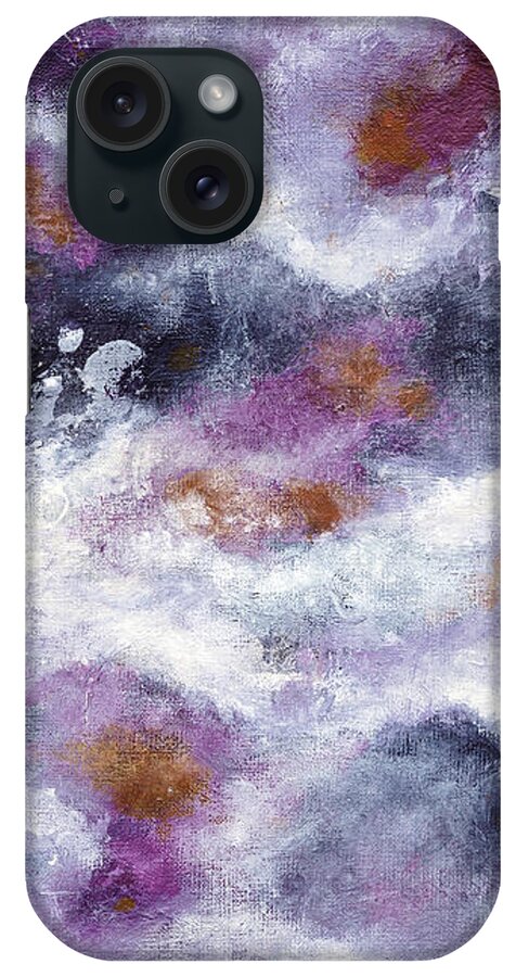 Abstract iPhone Case featuring the painting Abstract 91 by Maria Meester