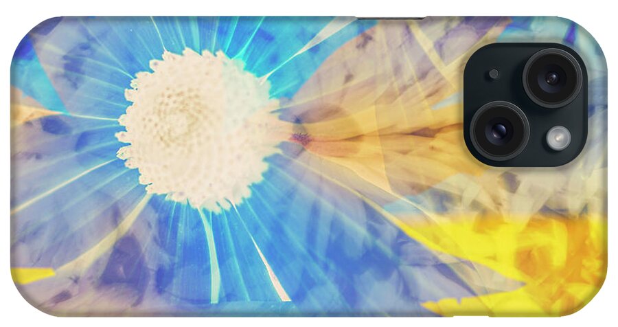 Daisy iPhone Case featuring the digital art Abstract Daisy by Kathy Paynter