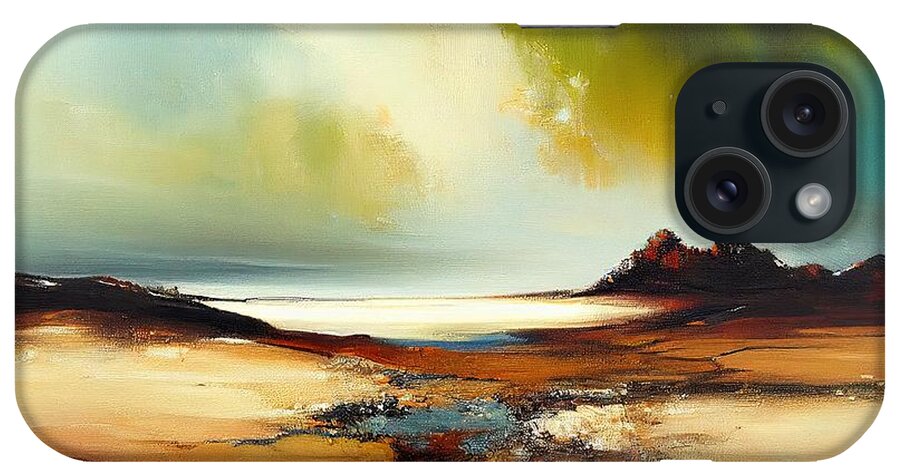 Abstract iPhone Case featuring the painting Abstract Landscape No.12 by My Head Cinema