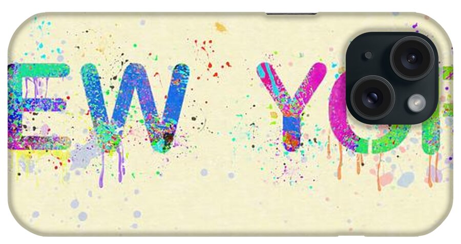 New York iPhone Case featuring the mixed media Abstract New York - NY USA by Stefano Senise