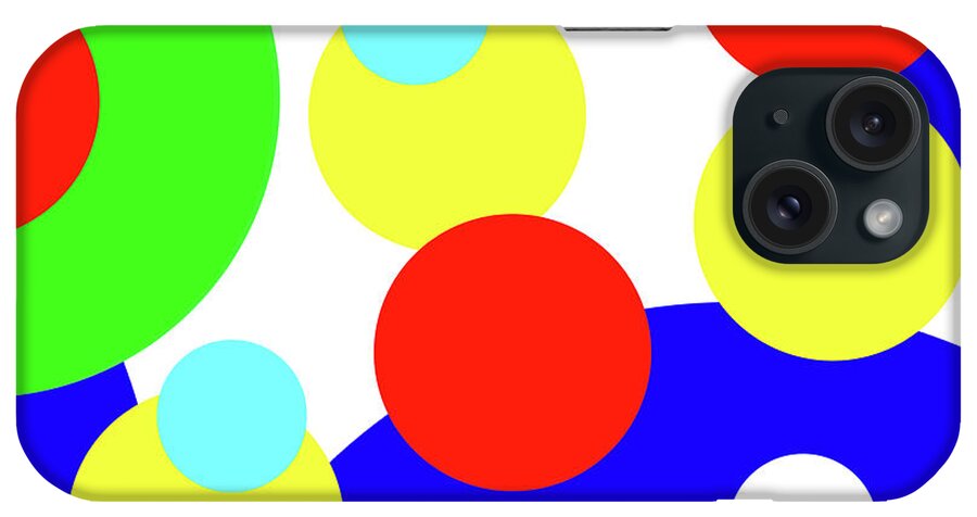 Circle iPhone Case featuring the digital art Abstract Pattern with Circles by Amelia Pearn