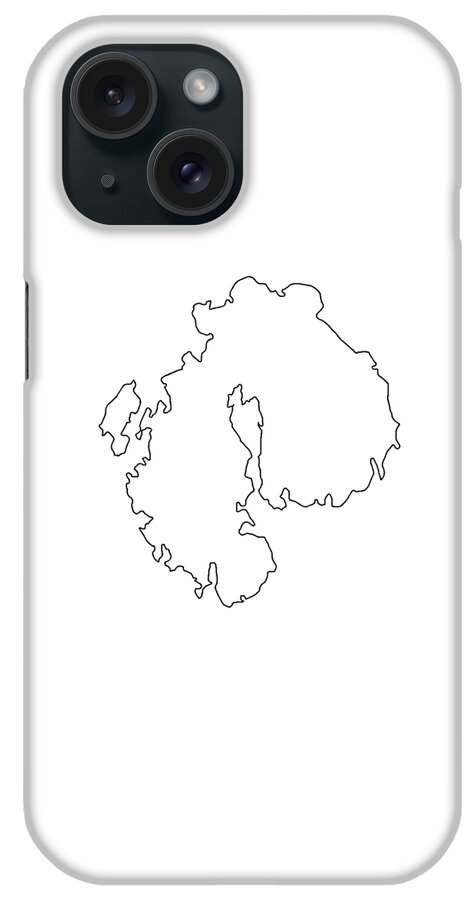 Mount iPhone Case featuring the digital art Acadia National Park Mt. Desert Island Outline by John Kelly