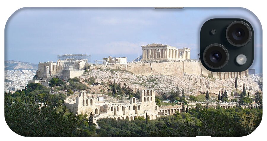 Athens iPhone Case featuring the photograph Acropolis from Hill of the Muses by Sean Hannon