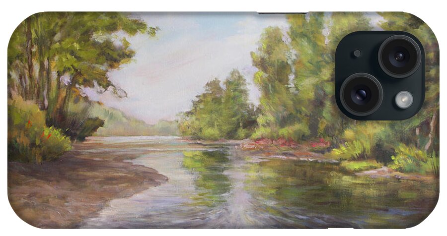 Adirondacks Stream iPhone Case featuring the painting Adirondacks Stream by B Rossitto