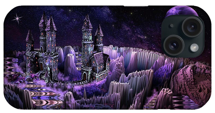 Art iPhone Case featuring the digital art Adventure to Far Away Castle by Artful Oasis