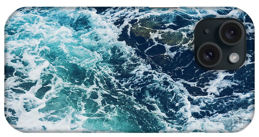 Sea iPhone Case featuring the photograph Aerial view of dramatic sea waves by Jelena Jovanovic