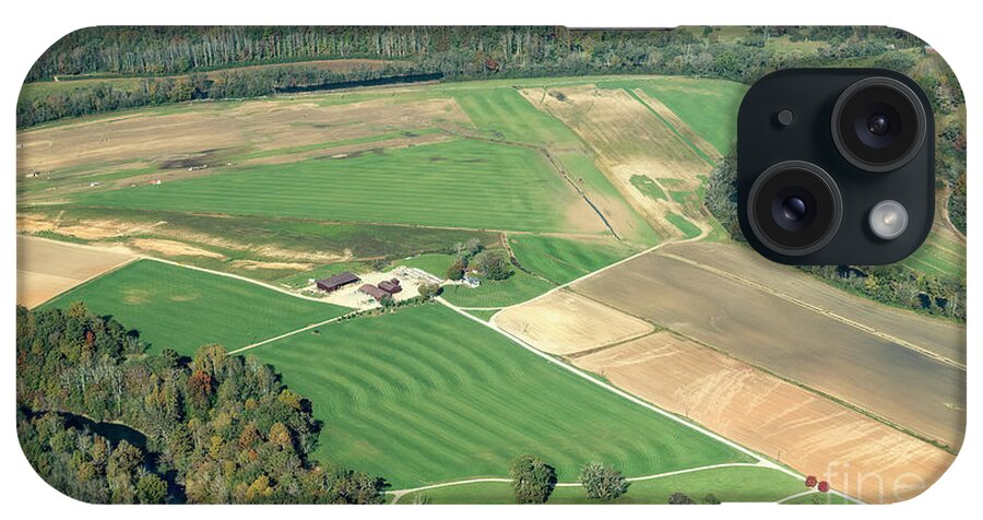 Farmland iPhone Case featuring the photograph Aerial View of Farmland in Western North Carolina by David Oppenheimer
