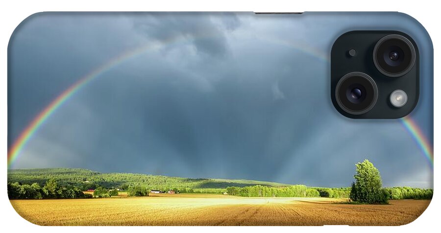 Rainbow iPhone Case featuring the photograph Touched by the light by Rose-Marie Karlsen