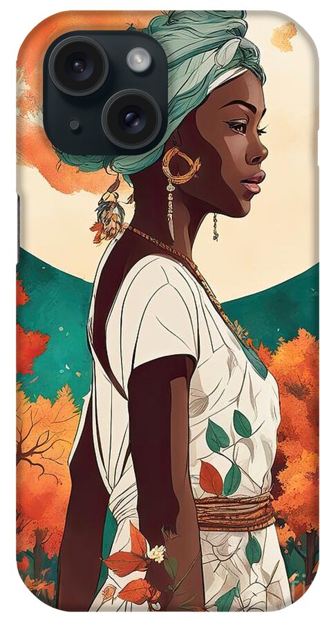 Africa iPhone Case featuring the digital art African Moon 22 by Jack Torcello