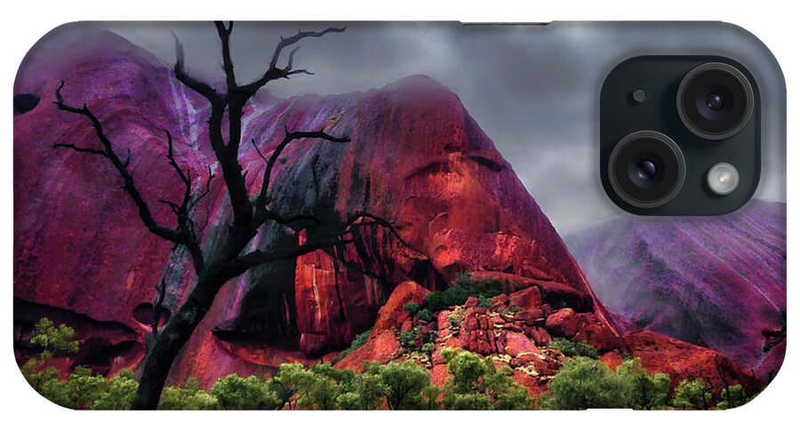 Raw And Untouched Northern Territory Series By Lexa Harpell iPhone Case featuring the photograph After the Rain - Uluru, Central Australia by Lexa Harpell